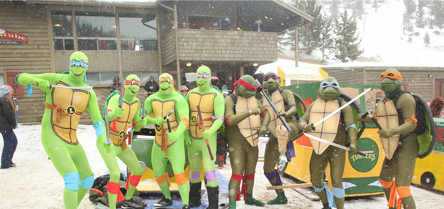 ninja turtle costumes at winter carnival